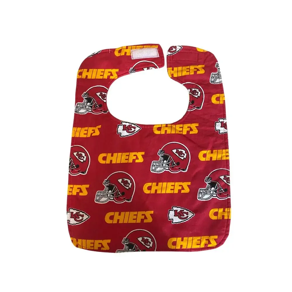 Kansas City Chiefs Baby Bib Red NFL Infant Sports Football Logo Clean